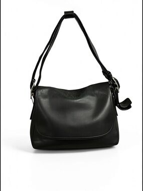 🌻FLAWED Vintage Y2K Coach Legacy Crossbody Shoulder Flap Bag 9332 Black Leather